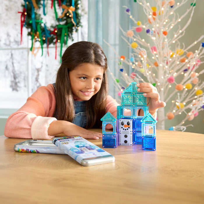 Magna-Tiles microMAGS 26-Piece Winter Wonder Travel Set