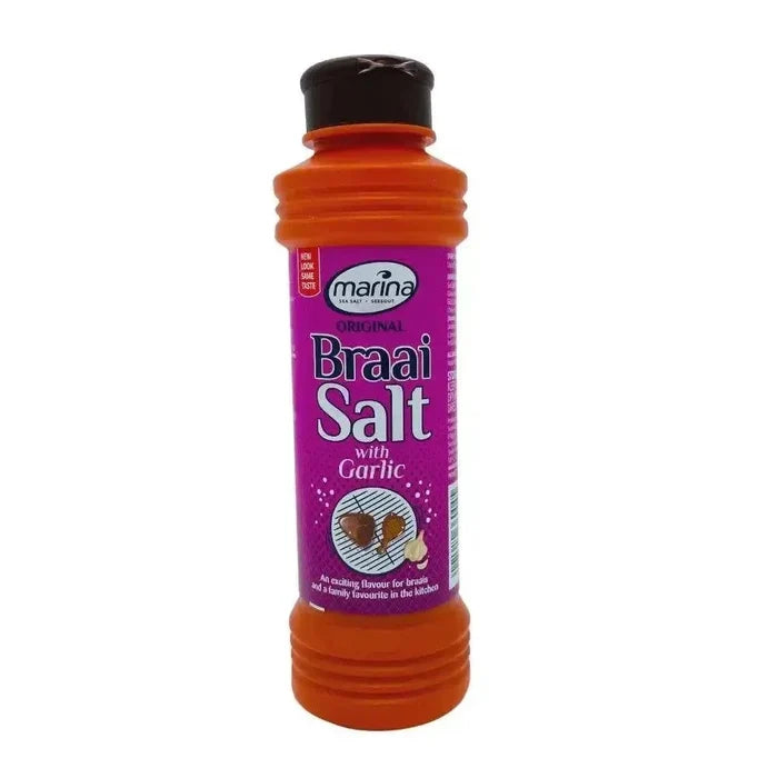 Marina Braai Salt with Garlic 400g resealable pouch from Western Cape South Africa