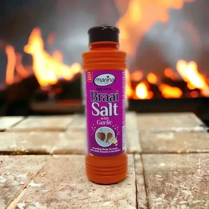 Marina Braai Salt with Garlic 400g resealable pouch from Western Cape South Africa