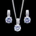 Wedding Jewelry - Silver Cubic Zirconia Bridal Jewelry Set