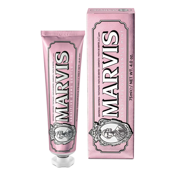 Marvis tannkrem sensitivt tannkjøtt mynte med original boks og tub