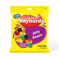 Maynards Fruit Jelly Beans 100g pack with colorful, candy-coated chewy jelly beans made with real fruit juice