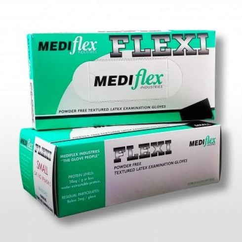 Mediflex Flexi Disposable Latex Gloves Powder Free Small