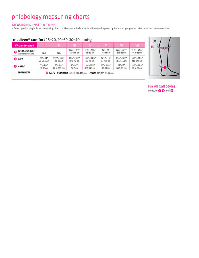 Medi Comfort Calf Knee High 15-20mmHg - Compression Level: Moderate 15-20 MmHg - Unisex - Calf