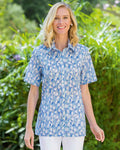 Melanie Floral Pure Cotton Short Sleeve Blouse - Country Collection