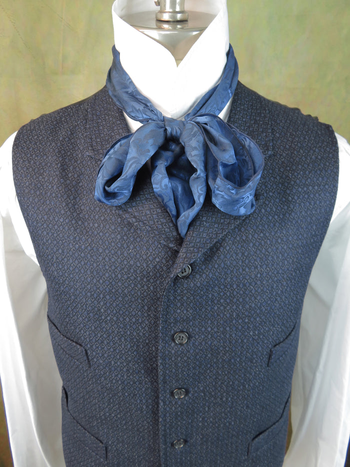 Men's Notch Vest - Blue Diamond Wool #748-B