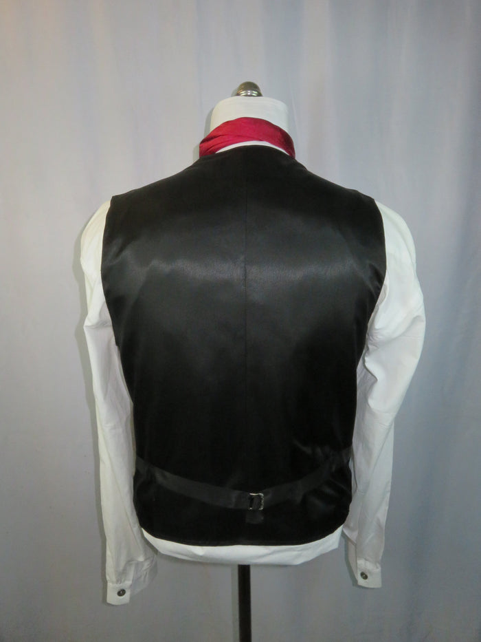 Men's Notch Vest - Charcoal Wide Herringbone f98
