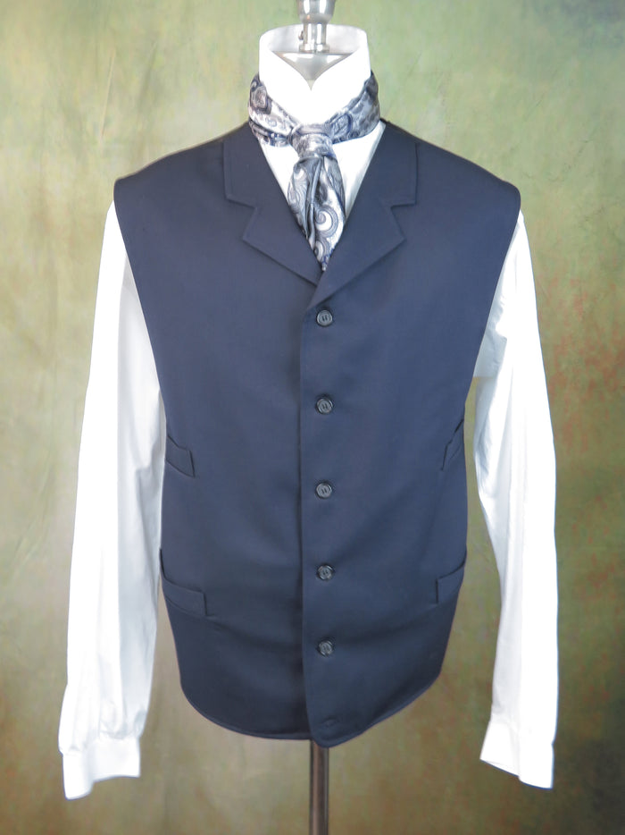Men's Notch Vest - Navy Tropical Worsted #129B