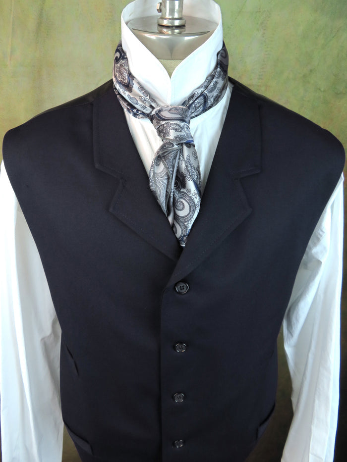 Men's Notch Vest - Navy Tropical Worsted #129B