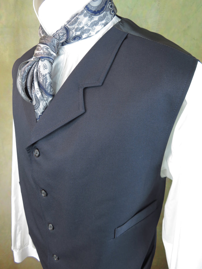 Men's Notch Vest - Navy Tropical Worsted #129B