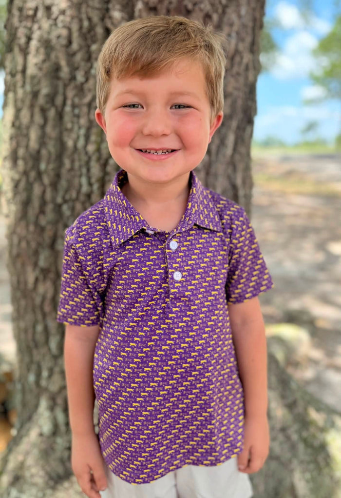 Meripex Tiger Polo-Purple/Gold