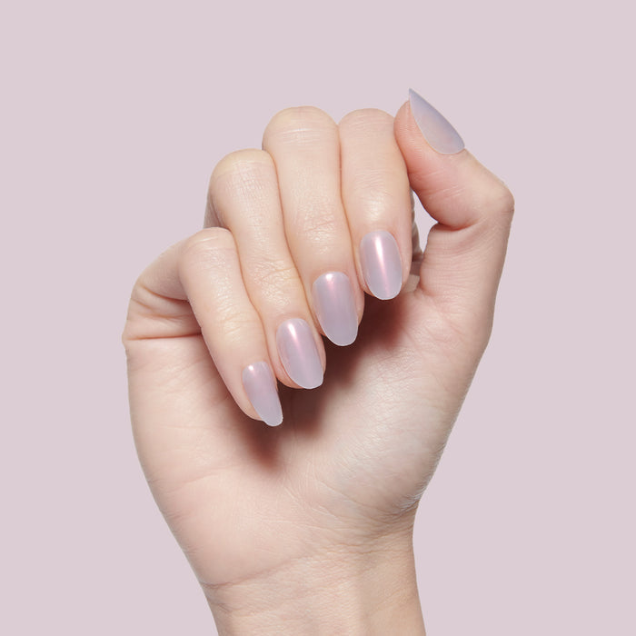 Mermaid Hair | Almond | Medium purple iridescent medium almond press-on nails for an easy mani at home