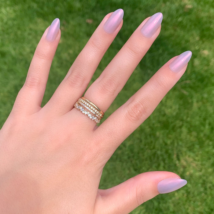 Mermaid Hair | Almond | Medium purple iridescent press-on nails in medium almond shape for an easy at-home manicure