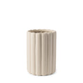 Mira Tall Textured Blush Beige Fluted Ceramic Vase - Magnolia Lane co. Home + Garden + Gift