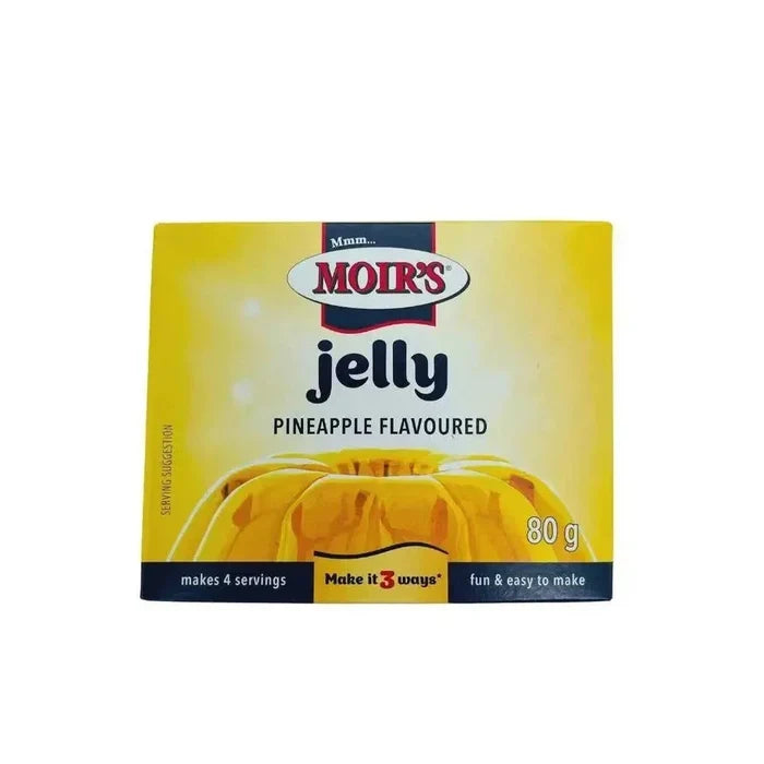 Moir's Jelly Pineapple 80g pack with real fruit juice and no artificial colors or flavors
