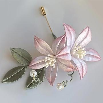Morning Glory Brooch Chanhua Materials Flowers DIY Kit - Include Detailed Video Tutorial