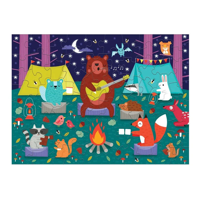 Mudpuppy Scratch & Sniff 60 Piece Puzzle: Campfire Friends