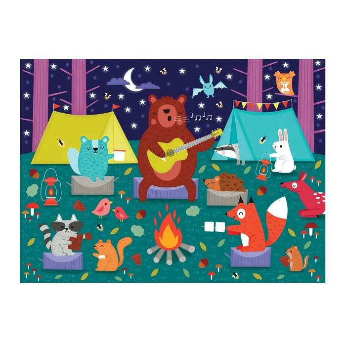 Mudpuppy Scratch & Sniff 60 Piece Puzzle: Campfire Friends