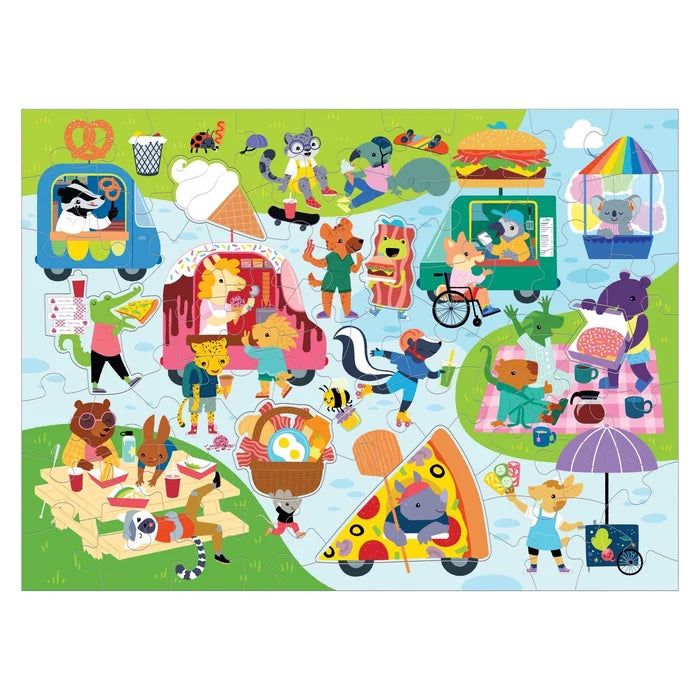 Mudpuppy Scratch & Sniff 60 Piece Puzzle: Food Festival