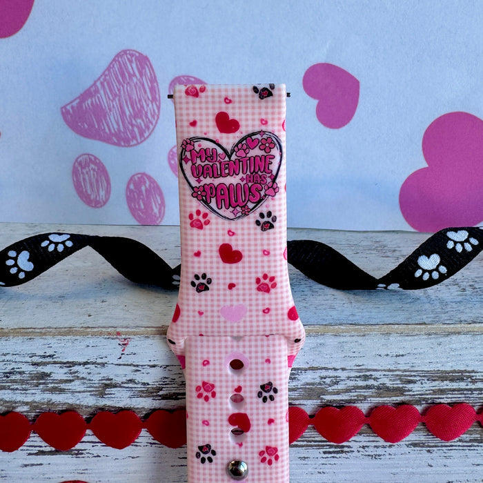 My Paw-Fect Valentine Print Silicone Band For Samsung Watch