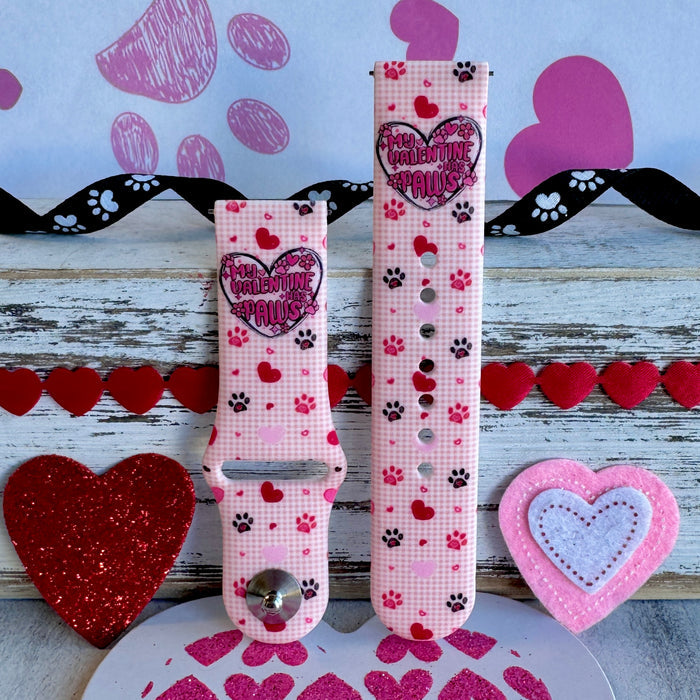 My Paw-Fect Valentine Print Silicone Band For Samsung Watch