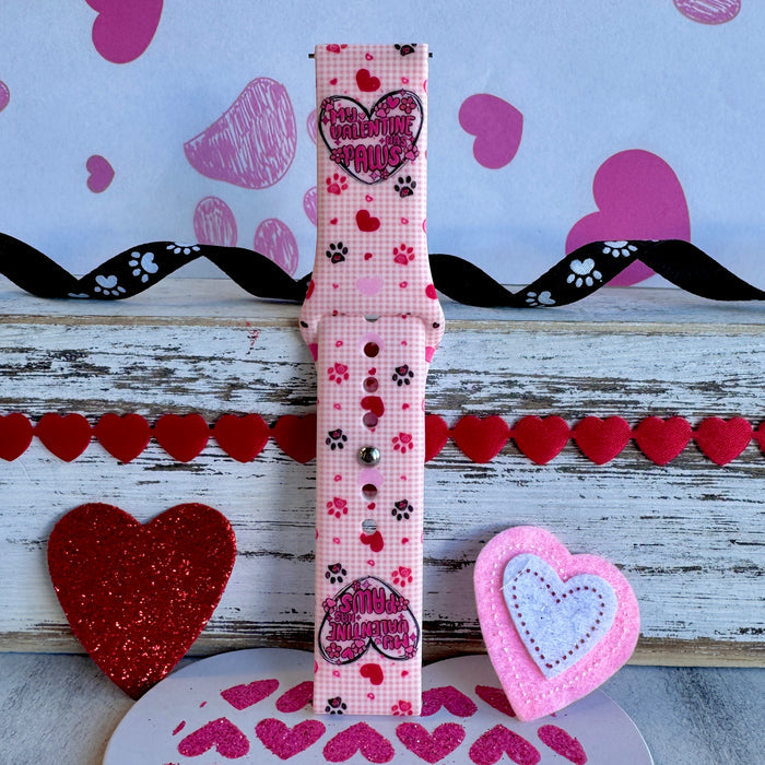 My Paw-Fect Valentine Print Silicone Band For Samsung Watch