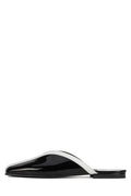 NARROWS Jeffrey Campbell Flat Mule Black White Combo