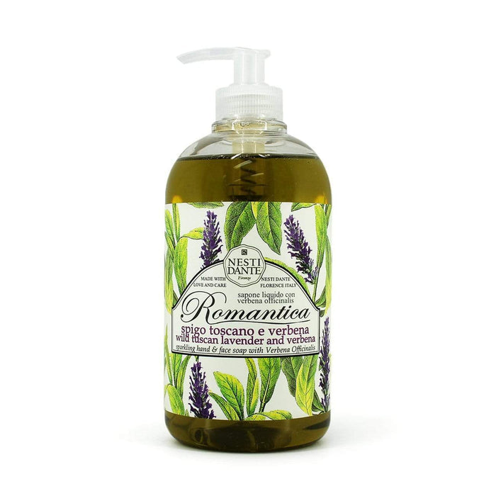 Liquid hand soap bottle: Tuscan lavender & verbena, 500 ml, pump dispenser