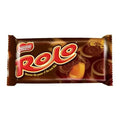 Nestlé Rolo soft creamy toffee in milk chocolate cups close-up