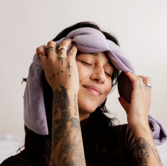 Nodpod Sleep Mask - The Weighted Blanket For Your Eyes, Calming Eyemask for Deep Sleep, Side-Sleeping Friendly, 100% Blackout, Patented Strap-Free Design
