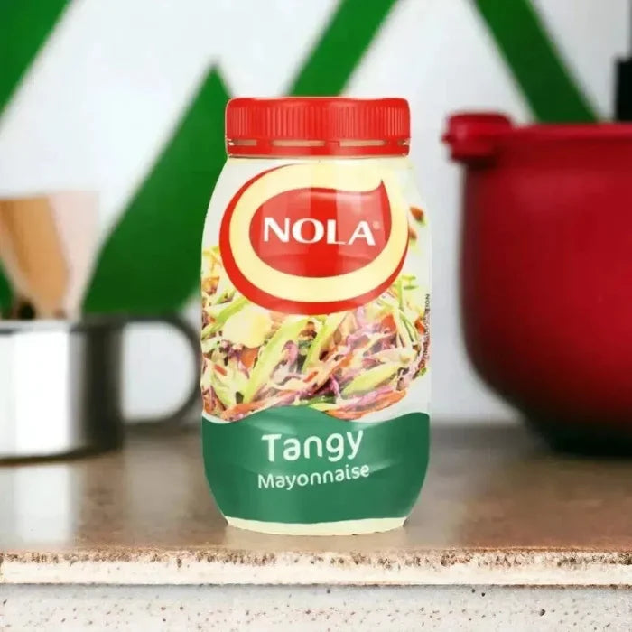 NOLA Mayonnaise Tangy 750g jar with creamy texture and South African brand label