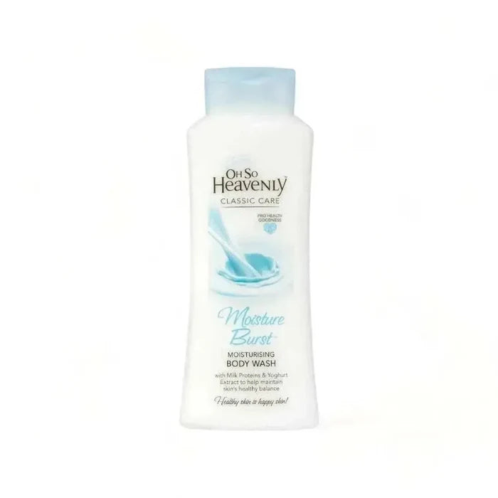 Oh So Heavenly Classic Care Moisture Burst Body Wash 720ml bottle with milk proteins and yoghurt extract for moisturized skin