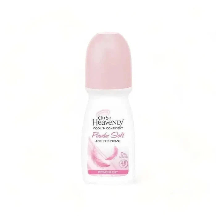 Oh So Heavenly Cool ‘n Confident Powder Soft Anti-Perspirant Roll On 100ml packaging and product details