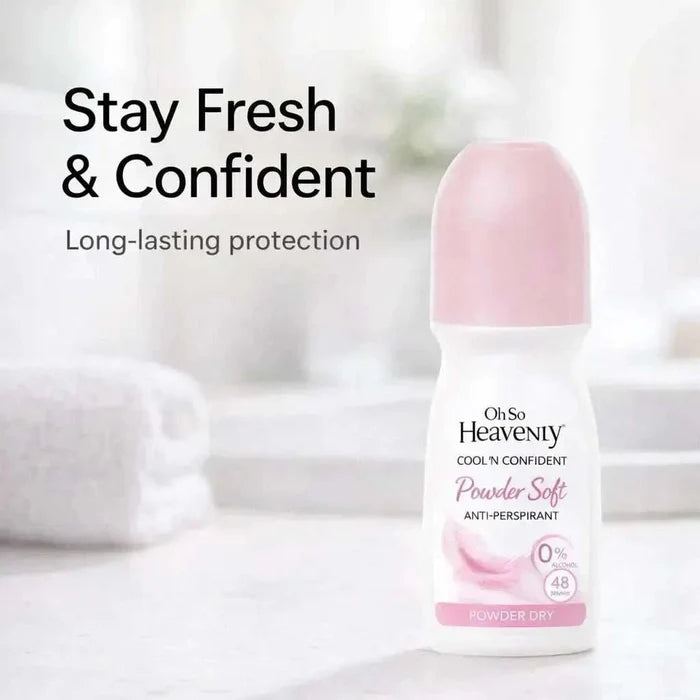 Oh So Heavenly Cool ‘n Confident - Powder Soft Anti-Perspirant Roll On (100ml) Facebook Ad