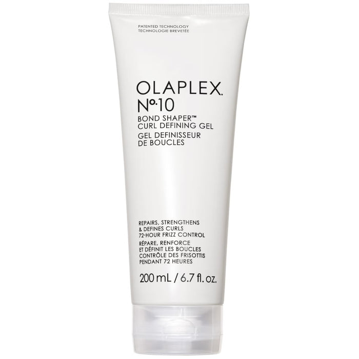 Olaplex No.10 Bond Shaper curl defining gel in 200ml bottle, ideal for styling and shaping curly hair.