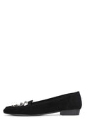 OLD-STUD Jeffrey Campbell Loafer Black Suede Silver