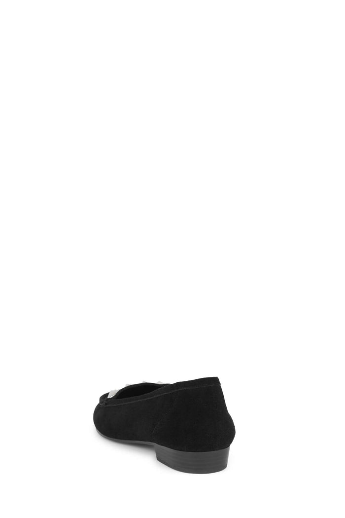 OLD-STUD Jeffrey Campbell Loafer Black Suede Silver