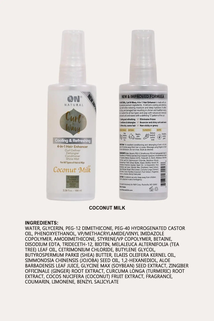 ON NATURAL CURL-N-WAVY 4IN1  ENHANCER 3.38OZ ON NATURAL