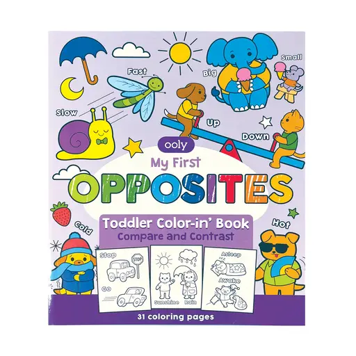 Ooly My First Toddler Color-in' Book - Opposites