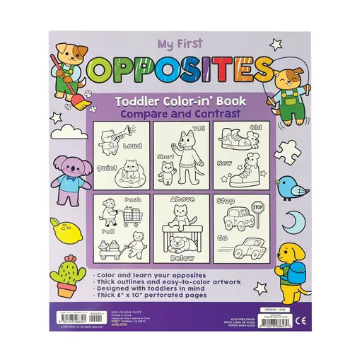 Ooly My First Toddler Color-in' Book - Opposites