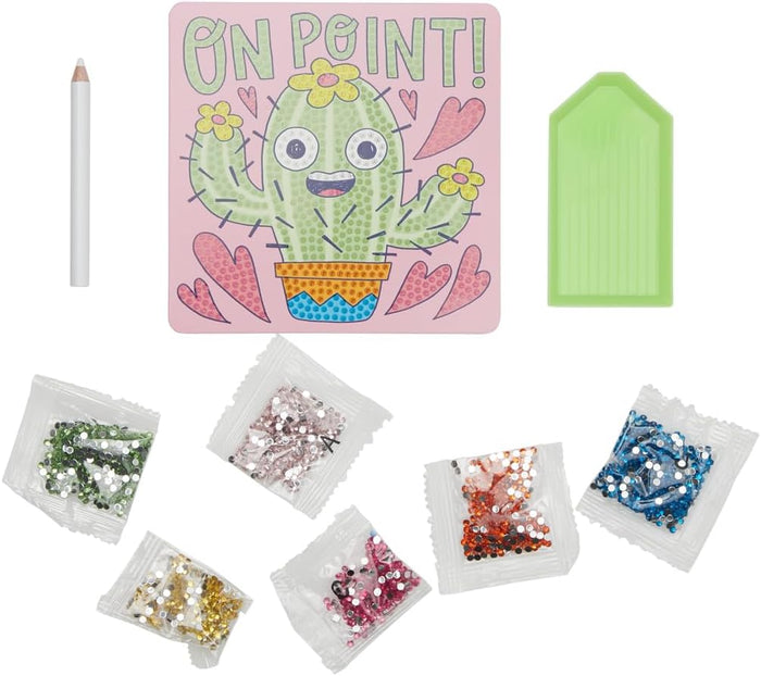 Ooly Razzle Dazzle DIY Mini Gem Art Kit - Cheery Cactus