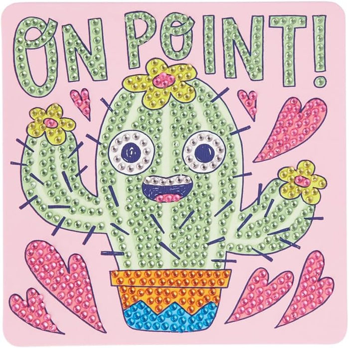 Ooly Razzle Dazzle DIY Mini Gem Art Kit - Cheery Cactus