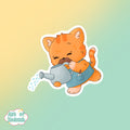 orange cat sticker