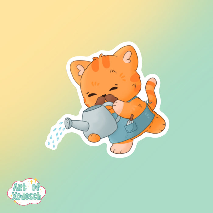 orange cat sticker