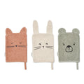 Liewood - Organic Cotton Wash Cloth - Set of 3 - Sylvester - Dove Blue Mix