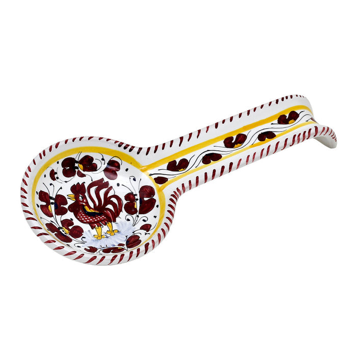 ORVIETO RED ROOSTER: Spoon Rest (MFG)
