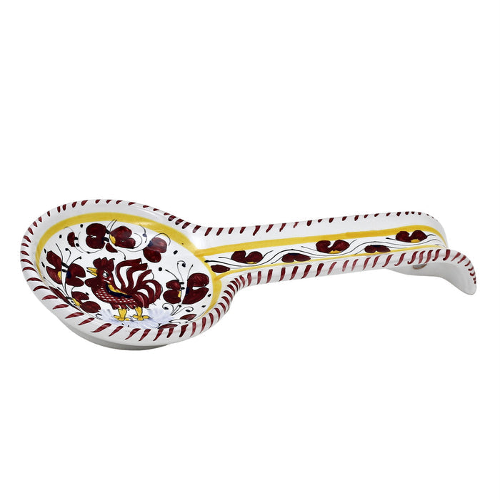 ORVIETO RED ROOSTER: Spoon Rest (MFG)
