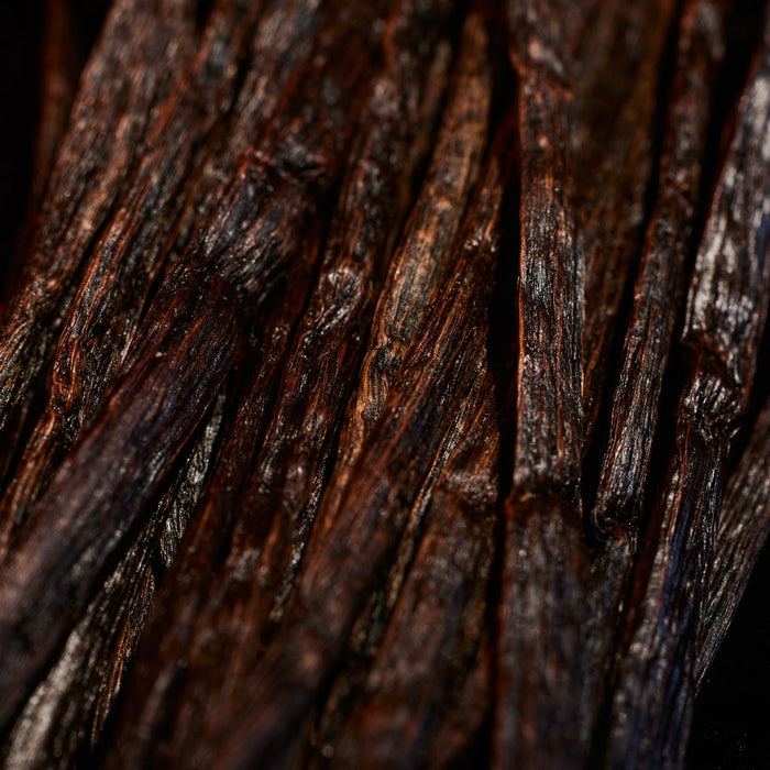 Close-up of dark brown textured material