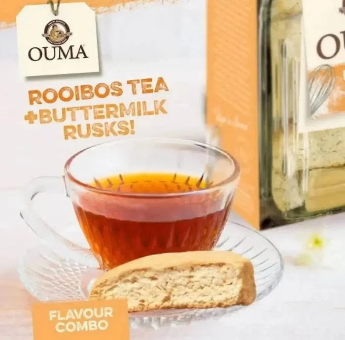 Ouma Rusks Buttermilk sliced 450g package showcasing traditional South African rusk bread perfect for tea or coffee dipping