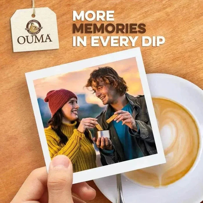 450g pack of sliced Ouma Rusks Buttermilk flavor, traditional South African snack for tea or coffee